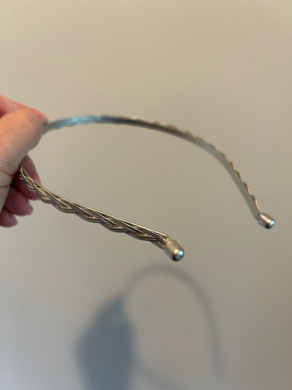 Braided Metal Headband - Silver - Picture 4 of 4